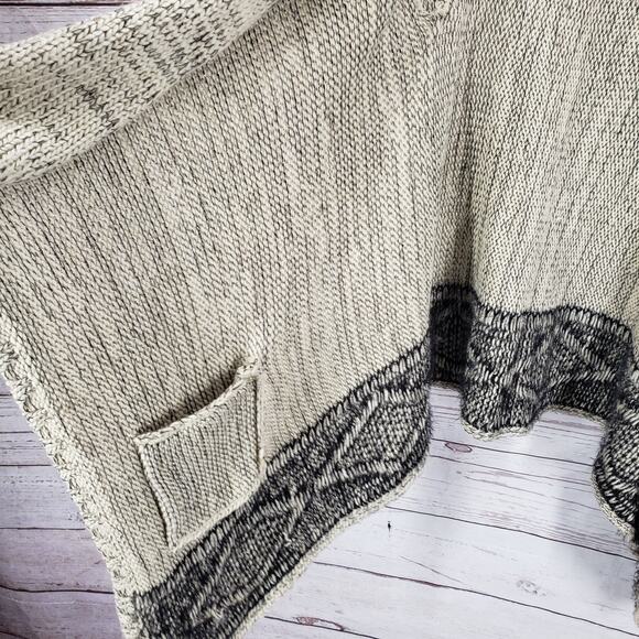 BCBGMAXAZRIA Women's Knit Wool Blend Metallic Open Cardigan Medium - Picture 6 of 12